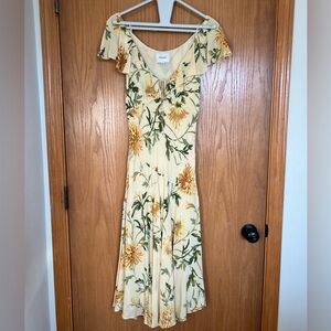 Reformation Gaelle Dress Yellow - Size M